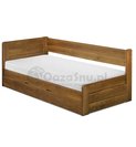 drewniane łóżko VIGO 100x220 otwierane z boku z pojemnikiem i pełnymi szczytami