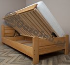 łóżko z pojemnikiem sosnowe z wysokim siedziskiem AZYL 80x220