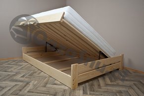 łóżko z pojemnikiem na pościel praktyczne ze schwkiem mocne producent