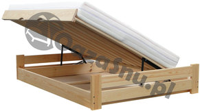 łóżko z pojemnikiem bez zagłówka otwierane producent tapczan drewiany