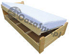 łóżko podnoszone z pojemnikiem i pełnymi szczytami EUREKA 90x190