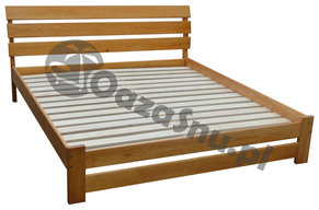 mocne łóżko drewniane 90x210 ładny zagłówek efektowny minimalistyczny