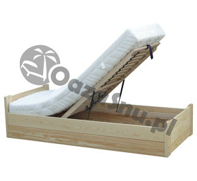 łóżko z pojemnikiem na pościel 80x200 podnoszenie drewno sosnowe producent woj opolskie śląskie dolnośląskie