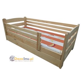 łóżko dla dziecka 80x190 barierki pojemnik na pościel otwierane drewniane łóżko zakład produkcyjny