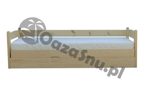 łóżko 90x160 z miejscem na pościel dla dzieci barierki z każdej strony polski producent mocny tapczan drewniany prudnik woj opolskie