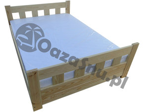 łóżko sosnowe grube deski mocna wytrzymała konstrukcja pojemnik na pościel przechowywanie producent