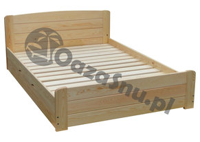 mocne łóżko sosnowe do sypialni 160x200 otwieranie pojemnik na pościel producent
